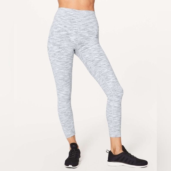 Lululemon Wunder Under Hi-Rise 7/8 Tight 26" Space Ice Grey Alpine White - Picture 1 of 11